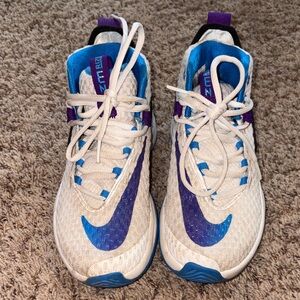Nike Kids' White and Purple Sneakers